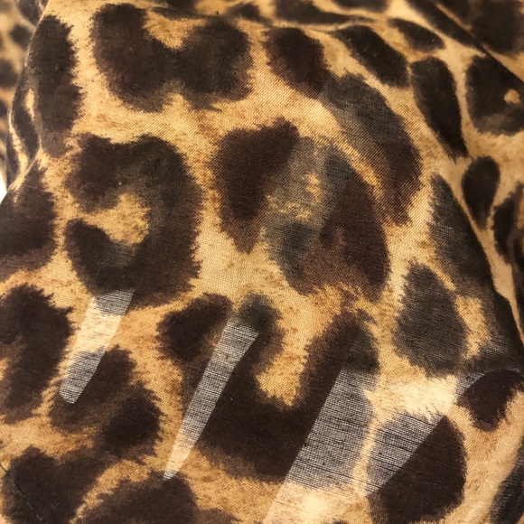 Ann Taylor Sheer Leopard Print Button Down - Picture 3 of 4